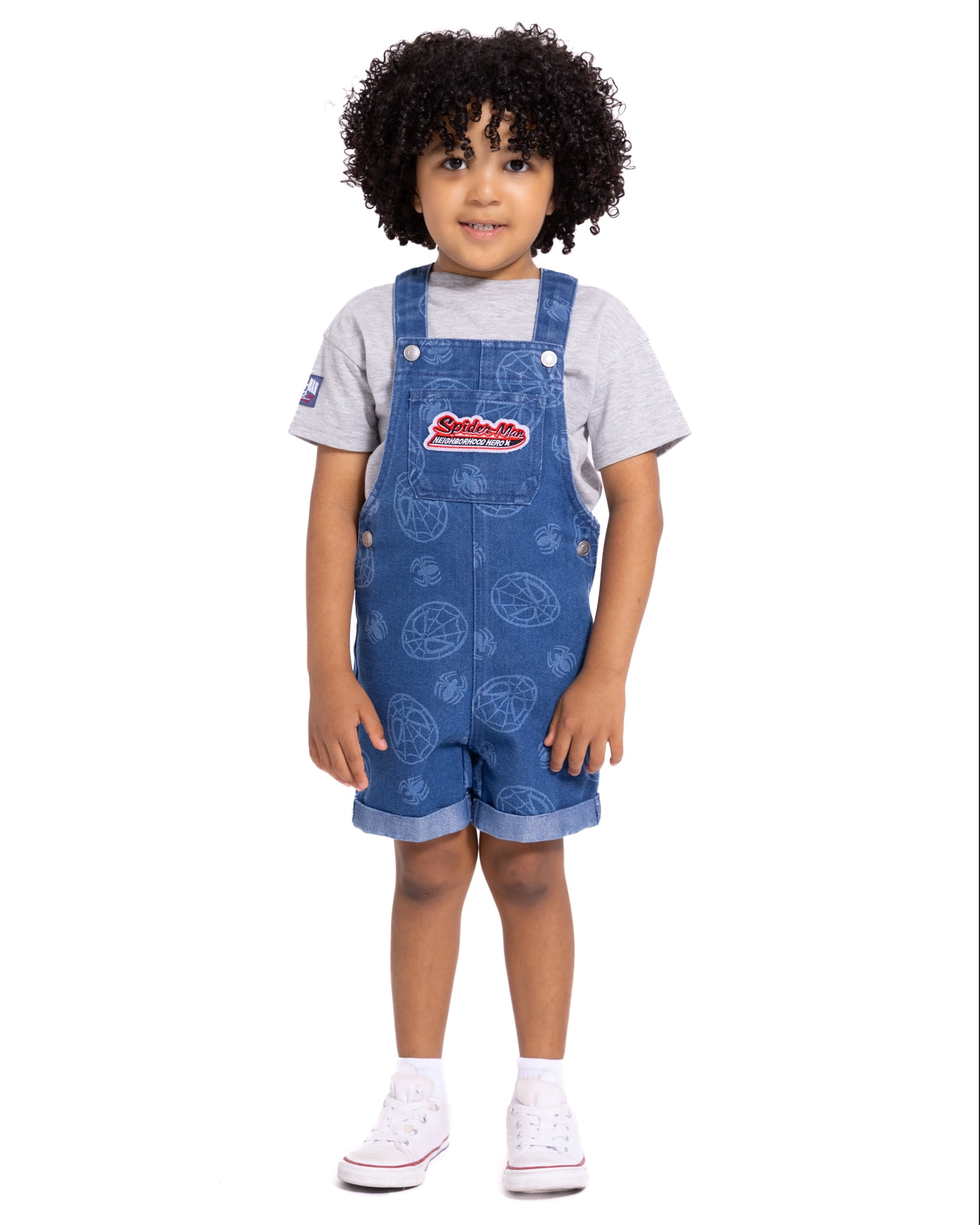 Spider-Man Toddler Boys T-Shirt and Cotton Shortalls Set, 2 Piece, Sizes 12M-5T