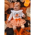 thumbnail image 6 of Loicainy Infant Baby Girl Halloween Outfit 3 6 9 12 18 Months Long Sleeve Romper Skort Headband and Socks Clothes Set, 6 of 9