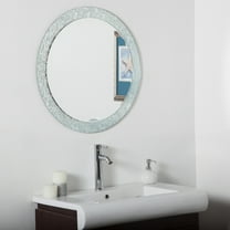 Decor Wonderland Molten 28" dia. Round Double Layer Frameless Bathroom Vanity Mirror