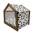 thumbnail image 2 of Hedgehog Pet House, Disorderly Pattern with Repetitive Cartoon Porcupine Characters, Outdoor & Indoor Portable Dog Kennel with Pillow and Cover, 5 Sizes, Seal Brown Pale Brown, by Ambesonne, 2 of 5
