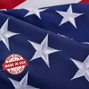 American Flag 4x6 FT Outdoor Heavy Duty - US Flag 4x6 Feet - USA Flag with Embroidered Stars and Sewn Stripes Brass Grommets
