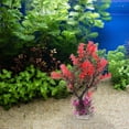 thumbnail image 1 of HEALEEP Artificial Aquatic Plants Simulation Aquatic Plant Decor Red 1Pcs for Fish Tank Enhancement 9.8*2.4*9.8in, 1 of 6