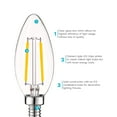 thumbnail image 4 of Luxrite 4W E12 Vintage Candelabra Dimmable LED Light Bulbs, 40W Equivalent 400 Lumens, 3000K Soft White, Blunt Tip, 12-Pack, 4 of 7