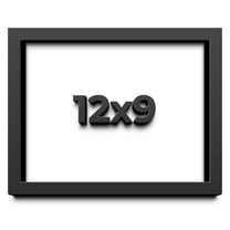 32x20 Shadow Box Frame Black | 1 inches Deep Real Wood Contemporary ...