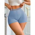 thumbnail image 4 of MEICHEN Women's High Waisted Boxer Briefs with Letter Pactwork Solid Fashionable Casual No Show Underwear Summer Essentials Fall Fashion Clothing, 4 of 8