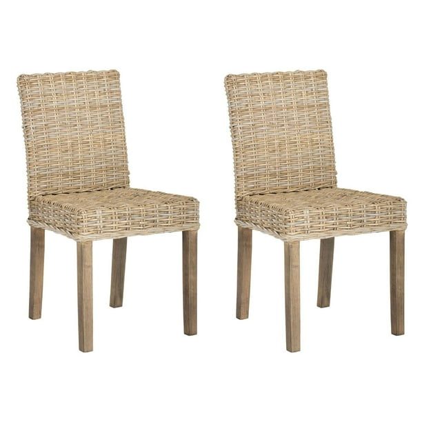 Safavieh Grove Wicker Dining Side Chairs Set Of 2 Com Safavieh Grove Wicker Dining Side, Safavieh Dining Chairs Wicker