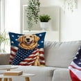 thumbnail image 2 of OutmaxHome Vintage American Flag Pillow Covers,USA Flag Throw Pillow Square Cushion Cover Standard Pillowcase for Men Women Home Decorative Sofa Armchair Bedroom Livingroom 18X18 inch, 2 of 6
