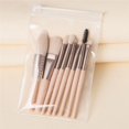 thumbnail image 1 of Juego de brochas de maquillaje de 4/6/8 Uds. Con bolsa, brocha para sombra de ojos y labios, Kit de brochas cosméticas profesionales, Mini brocha de maquillaje de viaje, herramienta de belleza Tan Jianjun  unisex, 1 of 2