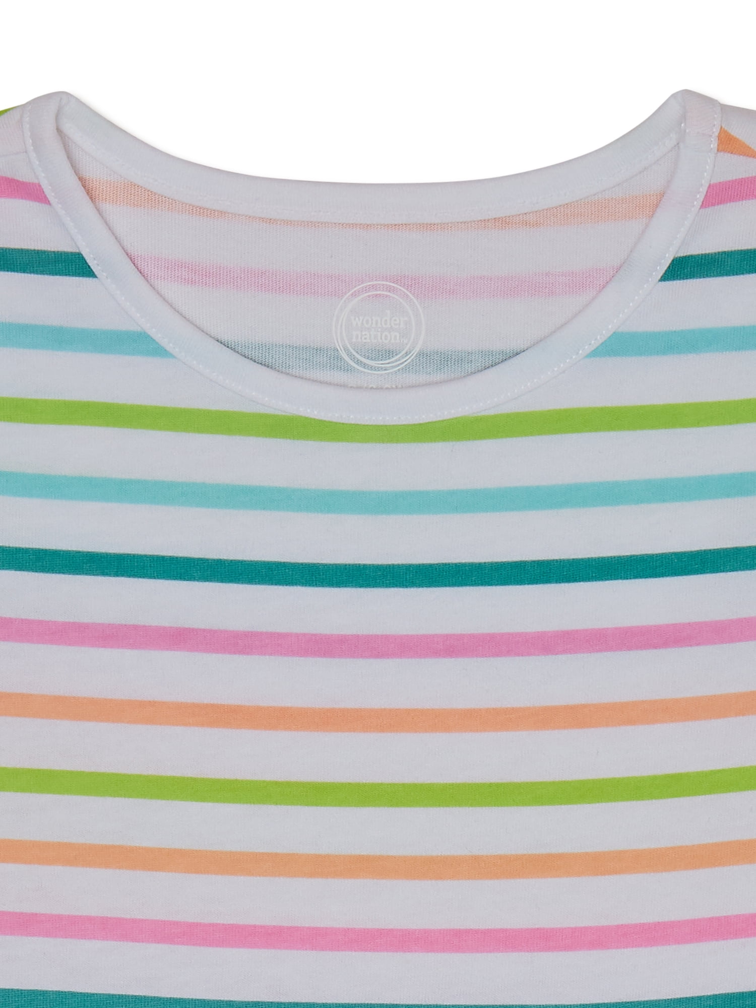 Wonder Nation Girls Short Sleeve Play Dress, Size 4-18 & Plus