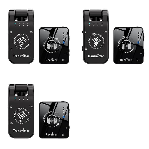 3X de Transmisión de Monitor de Auriculares Inalámbrico de 2,4 GHz, Transmisor y Receptor de Auriculares de Audio de Escenario