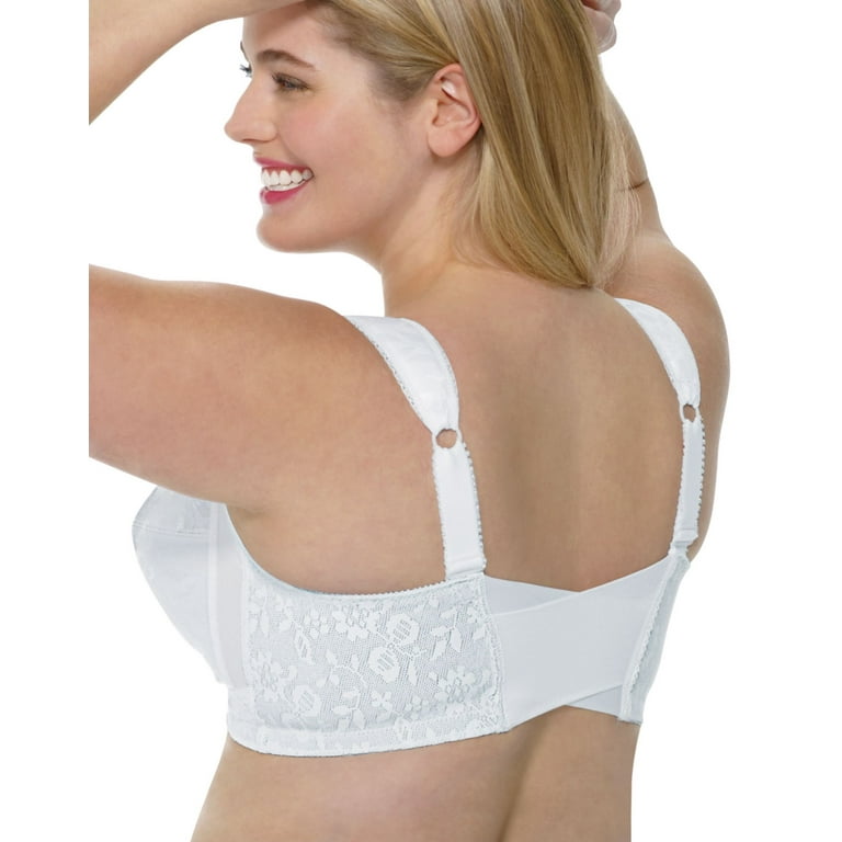 18 Hour 'Easier On' Front-Close Wirefree Bra with Flex Back 40DDD Black 