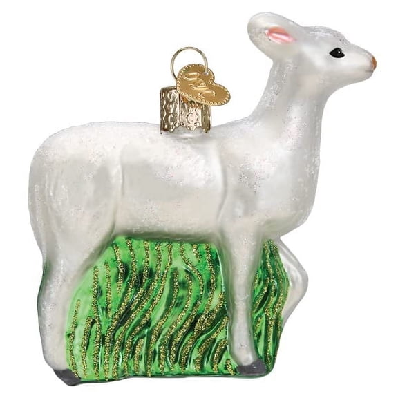 Old World Christmas Seneca White Deer Glass Blown Ornament for Christmas Tree