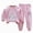 H154-Pink, variant on TOWED22 Infant Toddler Kid Girl Winter Outfits 2 Piece Long Sleeve Round Neck Top and Elastic Waist Pants Clothes Clothing(Yellow,6-12 M)