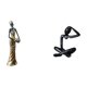 thumbnail image 1 of Elegante Escultura De Una Dama Pensadora Africana. Figura Moderna Y Abstracta Para Decoración Del Hogar. Adorno Ligero Para Mesa, Ideal Para Hoteles, Estantes O Escritorios. Regalo De, 1 of 8