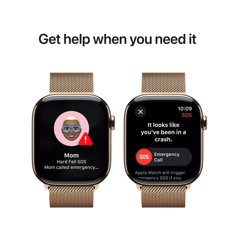 Apple Watch Series 10 GPS + Cellular 42mm Gold Titanium Case Band - S/M Amazon.com: Apple Watch Series 10 [GPS + Cellular 42mm] with  main image 2