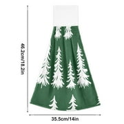 Natures Evergreens 2 Pack 14x18 Hand Towels Soft Coral Fleece Quick Dry Hook and Loop for Kitchen Bathroom