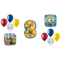 PAW PATROL Chase Dog 3rd #3 11 Piece Birthday Party Mylar Latex Balloons Bouquet Set
