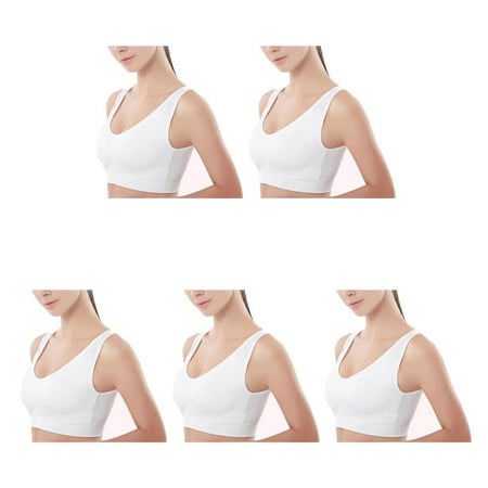 

5pcs Women Wirefree Seamless Sport Bra Girl Breathable Push Up Yoga Running Top