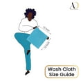 thumbnail image 5 of Ample Decor Sky Blue Wash Cloth Set of 10 100% Cotton - Quick Dry, Highly Absorbent, Popcorn Textured - Mulaayam Collection - 12 X 12 Inch, 5 of 5
