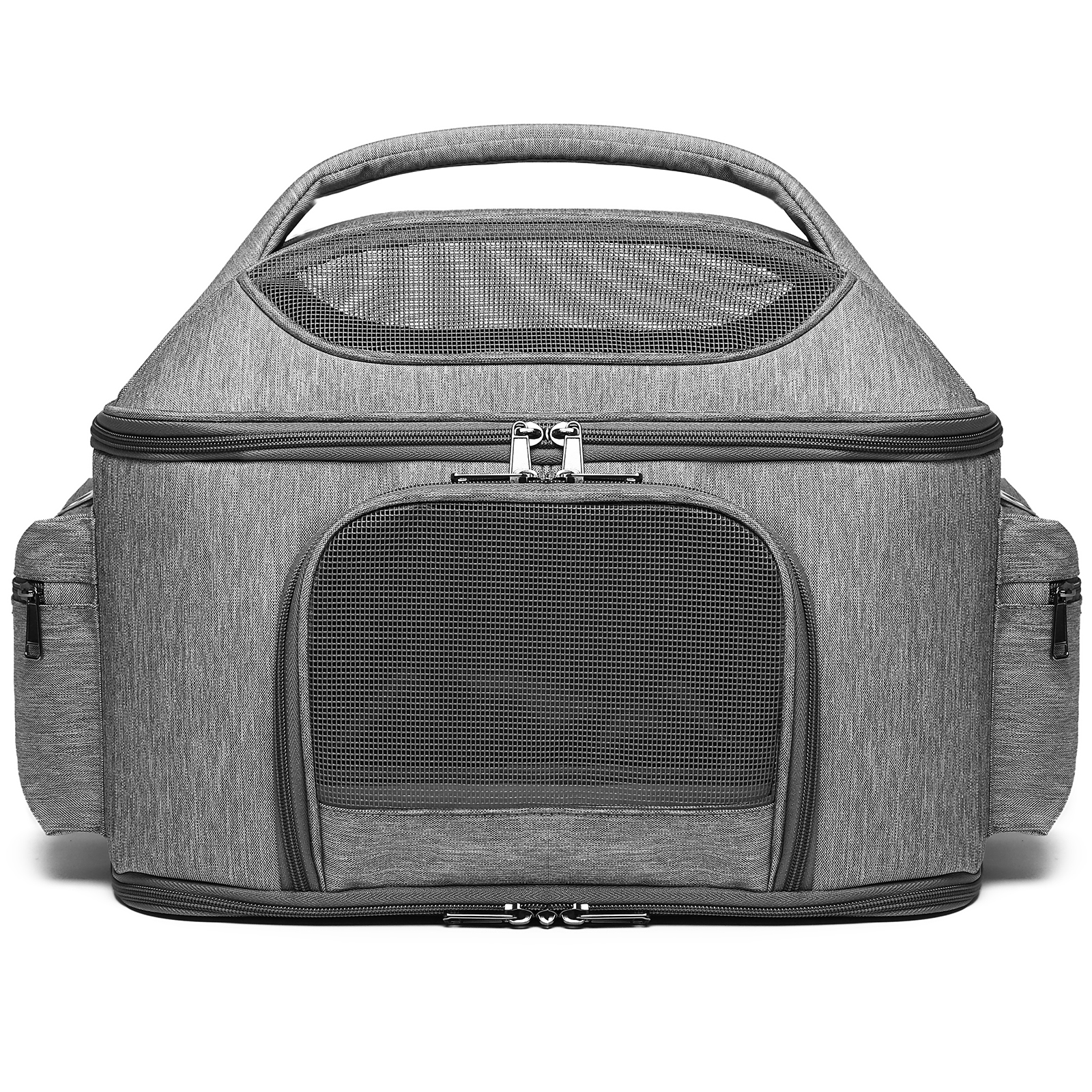 Pet Carrier for Large Fat Cats and Small Dog, Fits up to 20 pounds Car Seat Travel Carrier, Collapsible Indoor Outdoor Soft Side Carrier Bed House Airline Approved Under Seat