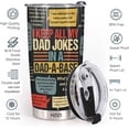 thumbnail image 6 of 20oz Dad Tumbler With Lid Fathers Day Gift For Dad I Keep All My Dad Jokes In A Dad-a-base - Dad Joke Birthday Gifts for Dad From Daughter Son Fathers Day Gift From Wife For Husband Funny Coffee Mug, 6 of 6