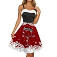 thumbnail image 1 of Daznico Décorations de Noël, Robe de Soirée Formelle Élégante avec Imprimé en Verre Unique et Design de Col Spécial pour Tenue de Fête pour Femmes, 1 of 4