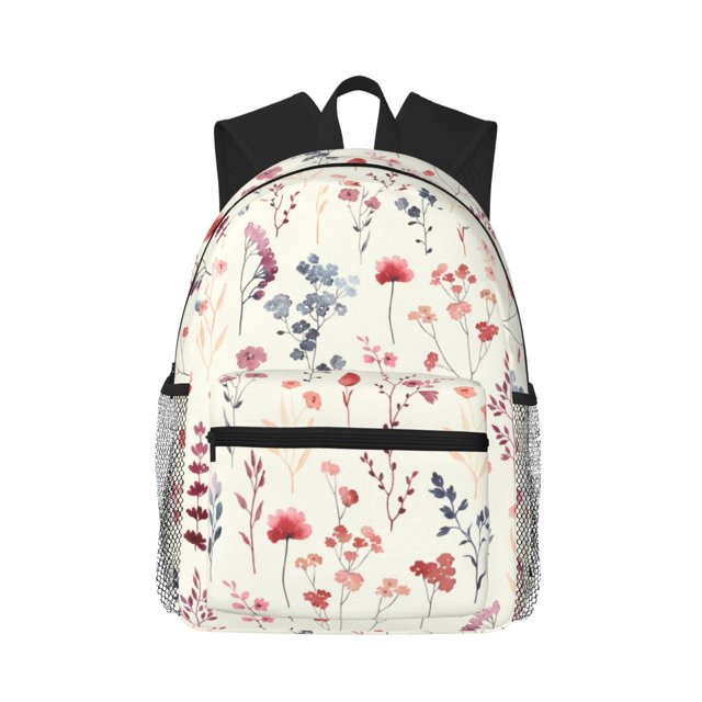 Fotbe Wildflower Watercolor 3 Mochila Ligera Casual para Laptop para Hombres y Mujeres, Mochila Impermeable de Uso Diario, Mochila para Universidad