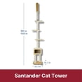 thumbnail image 3 of TRIXIE Santander Plush & Sisal Adjustable 96"-108" Cat Tower with Scratching Posts, Condo, 3 of 5