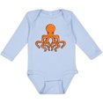 thumbnail image 3 of Inktastic Orange Octopus Boys or Girls Long Sleeve Baby Bodysuit, 3 of 5