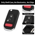 thumbnail image 4 of Unique Bargains Key Shell Case Keyless Entry Remote Key Fob Replacement Case for Mercedes-Benz ML320 1998-2003 for Mercedes-Benz ML55 AMG 2000-2003 3 Buttons, 4 of 7