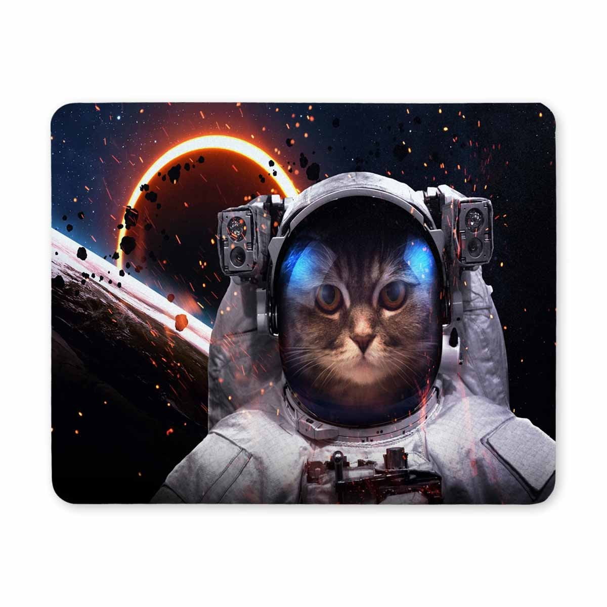 POP Gaming Mouse Pad Brave Cat Astronaut at The Spacewalk Mouse Mat ...