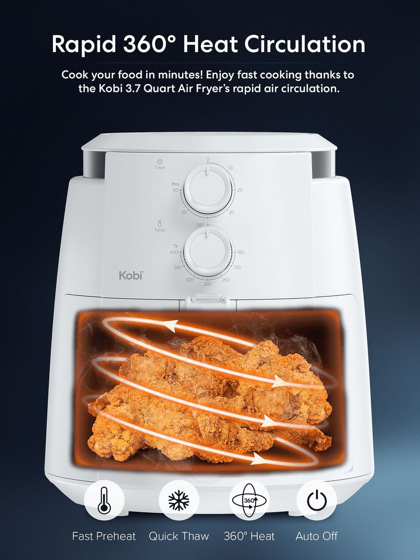 Kobi 3.7 Quart Digital Air Fryer