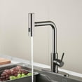 thumbnail image 4 of Single Hole Kitchen Sink Faucet with Pull Down Sprayer, Single Handle, Pull Out Tap, Stainless Steel Tall Kitchen Faucet in Matte Gray, Touch On for Effortless Control and Durability, 4 of 18