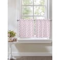 thumbnail image 3 of Half Window Curtain 36 Inches Long, Pink Spring Floral Window Treatment Curtain Drapes, Summer Botanical Elegant Small Tier Curtains for Bathroom Over Sink, 27.5"x36", 2 Panels, 3 of 7