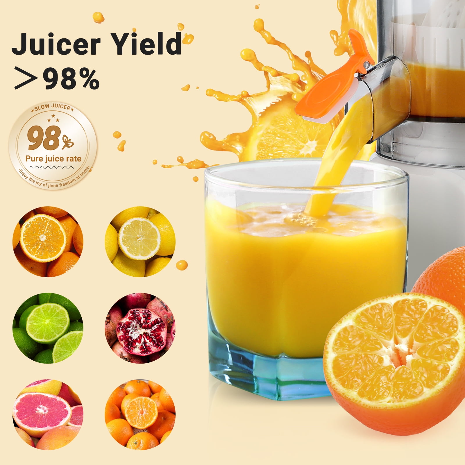 Inkbird Wireless Portable Citrus Juicer One - Button Freshness for Any Place  for lemons, limes, oranges, grapefruits, and other organic citrus fruits.