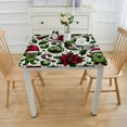 thumbnail image 3 of nygtbtfer  Christmas Round Tablecloth Washable Fabric Table Cloth Cartoon Christmas Character Table Cover for Winter Xmas Holiday Party Picnic Dinner Decor Home Kitchen, 3 of 7