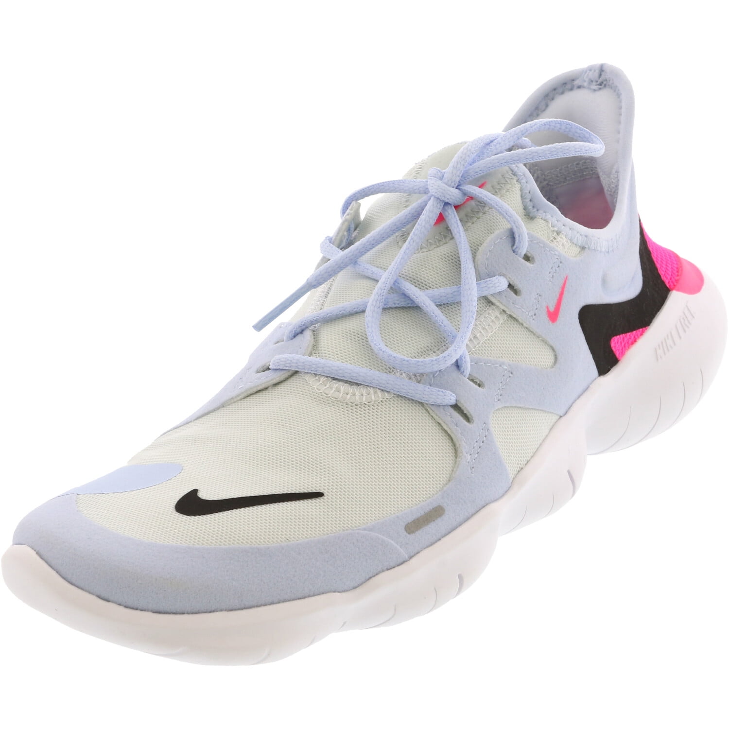 Nike Women's Free 5.0 White / Black Half Blue Ankle-High Running - 10M -