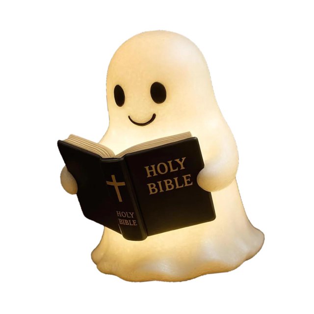 Lámpara de lectura, luz nocturna, centro de mesa, decoración de Halloween, lámpara de noche infantil para dormitorio estilo rústico con chimenea