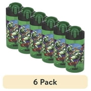 (6 pack) Zak Designs 16oz Teenage Mutant Ninja Turtles Kids Straw Water Bottle, Durable Plastic Park Bottle with Easy-Open Locking Spout Cover for Travel, Built in Carry Handle