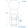 thumbnail image 5 of Seachoice Chrome-Plated Steel Trailer Coupler Ball, 5 of 5