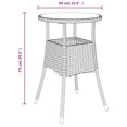 thumbnail image 4 of vidaXL Ensemble Bistro de Jardin 5 Pcs avec Coussins en Rotin Gris, 4 of 5