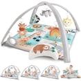 thumbnail image 1 of The Peanutshell Unisex Baby Play Gym & 7-in-1 Play Mat - Playmat Baby Toys 0-6, 6-12 Months Tummy Time Mat with Hanging Toys, Soft Padded Mat for Newborns, Infants - Safari, 1 of 5