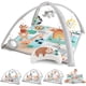 thumbnail image 1 of The Peanutshell Unisex Baby Play Gym & 7-in-1 Play Mat - Playmat Baby Toys 0-6, 6-12 Months Tummy Time Mat with Hanging Toys, Soft Padded Mat for Newborns, Infants - Safari, 1 of 5