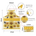 thumbnail image 7 of Yellow Dot Sunflower Bee Pattern Apron-Garden Aprons for Women with Pockets-Cotton Linen Waterproof Kitchen Cooking Gardening Aprons Adjustable for Kitchen,Cooking,BBQ and Salon 33x27 Inch, 7 of 7