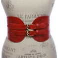 thumbnail image 2 of Ladies 5" Wide High Waist Fashion Double Buckles Stretch Belt, 2 of 3