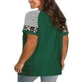 thumbnail image 2 of Womens Summer Short Sleeve V Neck T Shirts Plus Size Criss Cross T-Shirt, 2 of 2