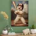 thumbnail image 2 of Bichon Frise Dog Stretched Canvas Size 8x12 – Sports Dog, Perfect for Animal Lovers, Bichon Frise Dog Canvas, Baseball Canvas Size Wall Art, 2 of 5