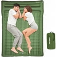 thumbnail image 1 of Tapis de Couchage de Camping Double Auto-Gonflant Vert avec Oreiller Intégré et Pompe à Pied, avec Sac de Transport, Imperméable, Matelas de Camping Ultraléger et Portable pour le Camping, la Randonnée Sac au Dos, la Randonnée, 1 of 8