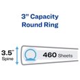 thumbnail image 2 of Economy 3 Ring Binders, 3" Round Rings, 460-Sheet Capacity, Blue, 4 Pack (17703), 2 of 7