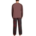 thumbnail image 7 of purcolt Mens Pajamas Set Color Block T-Shirt Comfy Pj Sets Long Sleeve 2-Piece Lounge Set Nightwear Plaid Sleepwear with Pockets, 7 of 7